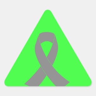 Gray Ribbon Awareness - Zombie, Brain Cancer Sticker