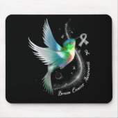 Gray Ribbon Hummingbird Brain Cancer Awareness Mon Muismat (Voorkant)