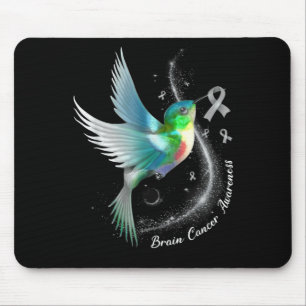 Gray Ribbon Hummingbird Brain Cancer Awareness Mon Muismat