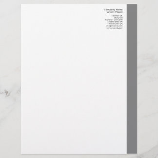 Gray Right Sidebar Letterhead Briefhoofd