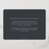 Gray RN Asclepius Afstuderen Fotoaankondiging Folie Uitnodiging (Achterkant)