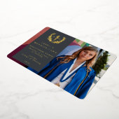 Gray RN Asclepius Afstuderen Fotoaankondiging Folie Uitnodiging (Gedraaid)