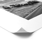Gray Road California zwart-wit fotografie Poster (Hoek)
