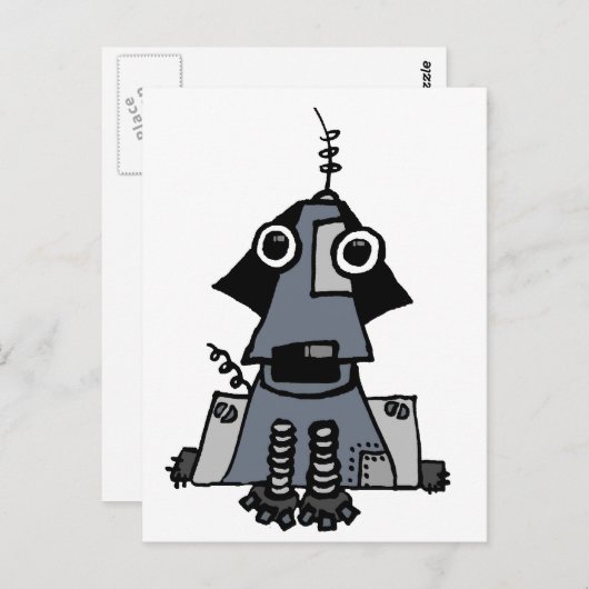 Gray Robot Dog Briefkaart (Voorkant / Achterkant)