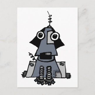 Gray Robot Dog Briefkaart