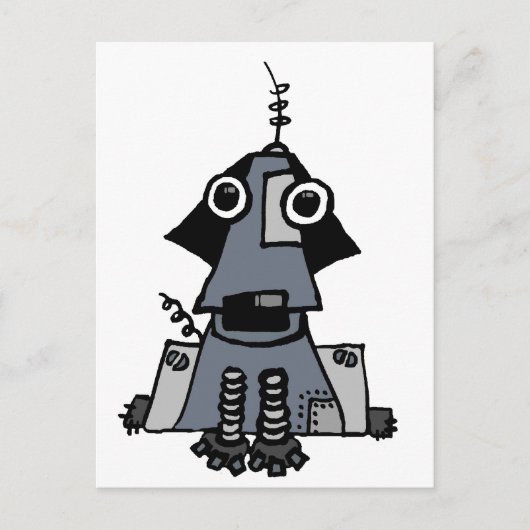 Gray Robot Dog Briefkaart (Voorkant)