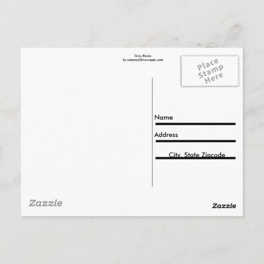Gray Rocks Briefkaart (Achterkant)