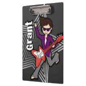 Gray rockstar gitaar boy toevoegen jouw naam klemb klembord (Links)