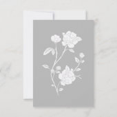 Gray Roos Bridal Shower Invitation Kaart (Achterkant)