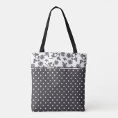 Gray Roos Polka Dot Monogram Tote Bag (Achterkant)
