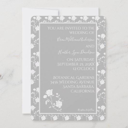 Gray Roos Weddenschap Kaart (Voorkant)