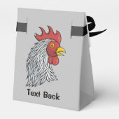Gray Rooster's kop Bedankdoosjes (Achterkant)