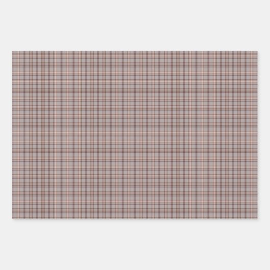 Gray Rose Plaid Classic Pattern Inpakpapier Vel (Voorkant 3)