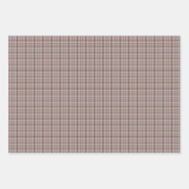 Gray Rose Plaid Classic Pattern Inpakpapier Vel