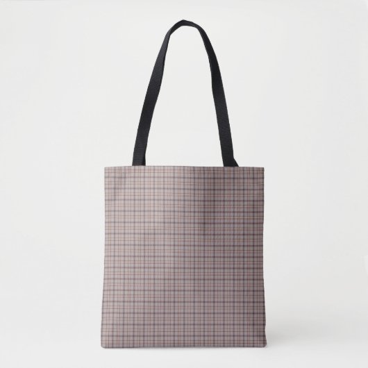 Gray Rose Plaid Classic Pattern Tote Bag (Voorkant)