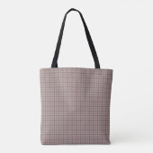 Gray Rose Plaid Classic Pattern Tote Bag (Achterkant)