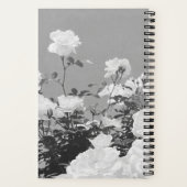 Gray Roses Floral Garden Custom Spiral Notebook Notitieboek (Achterkant)