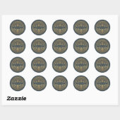 Gray Royal Medieval Sword Wedding Ronde Sticker (Vel)