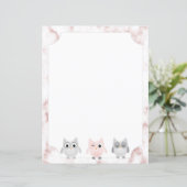 Gray & Roze bezit Roos Gold Marble Border Paper (Staand voorkant)