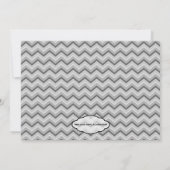 Gray & Roze Chevron Birthday Uitnodiging (Achterkant)