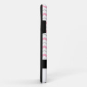 Gray & Roze Chevron Monogram iPhone 5 Hoesje (Achterkant/rechts)
