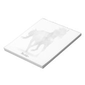 Gray Running Horse Cubism Notitieblok (Linkerzijde)