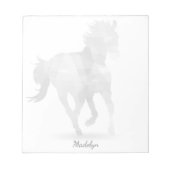 Gray Running Horse Cubism Notitieblok (Voorkant)