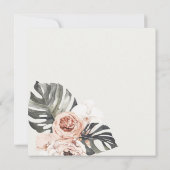 GRAY RUST MONSTRERA WATERVERF FLORAL WEDING KAART (Achterkant)