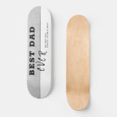 Gray Rustic Best Pap Ever Typography Vader Day Persoonlijk Skateboard (Voorkant)