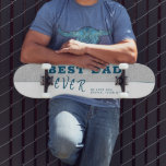 Gray Rustic Best Pap Ever Typography Vader Day Persoonlijk Skateboard<br><div class="desc">Gray Rustic Best Pap Ever Typografie Vader's Day skateboard. Rendy typografie op een grijze rustige achtergrond. Voeg je namen toe. Dit moderne skateboard is een perfect geschenk voor een vader op vaderdag,  verjaardag of Kerstmis en een zoete keepslag.</div>