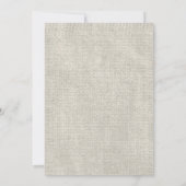 Gray Rustic Burlap Bridal Shower Invitations Kaart (Achterkant)