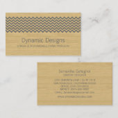 Gray Rustic Chevron Visitekaartje (Voorkant / Achterkant)