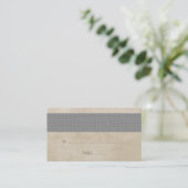 Gray Rustic Damask Wedding Place Card Plaatskaartje (Staand voorkant)