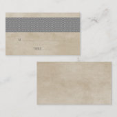 Gray Rustic Damask Wedding Place Card Plaatskaartje (Voorkant / Achterkant)