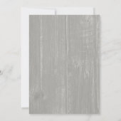 Gray Rustic Floral Bridal Shower Invitations Kaart (Achterkant)