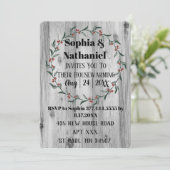 Gray Rustic Herfst House Warming Party Celebration Kaart (Staand voorkant)