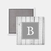 Gray Rustic Monogram Magnet (Voorkant / Achterkant)
