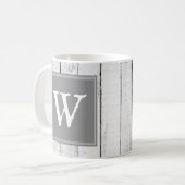 Gray Rustic Monogram Mok (Voorkant links)