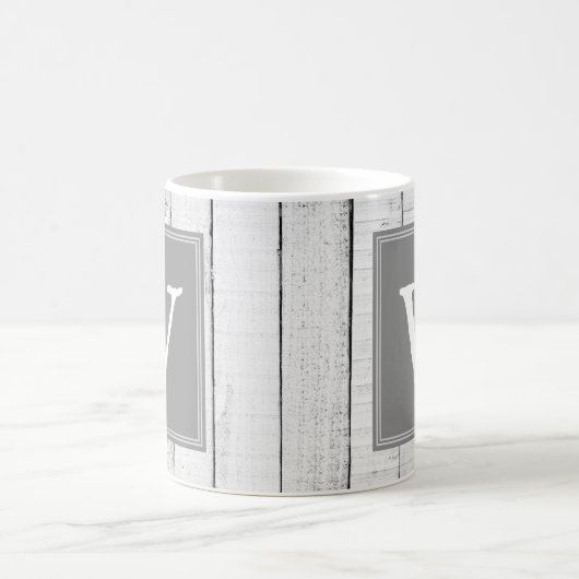 Gray Rustic Monogram Mok (Center)