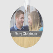 Gray Rustic Ornament kerstfoto's (voorkant)