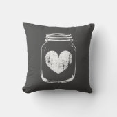 Gray rustige land chic mason pot kussen (Voorkant)
