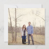 Gray Santa Mustache-kerstfotokaarten Feestdagenkaart (Achterkant)