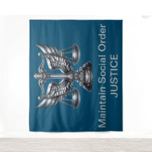 Gray Scales of Justice Attorney Kantoor on Blue |