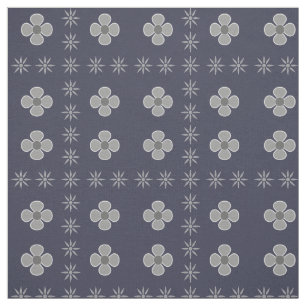 Gray Scandi Floral Print Stof