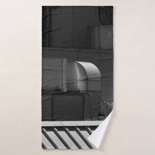 GRAY SCHALE FOTO VAN EEN TREIN BADHANDDOEK (Badhanddoek)