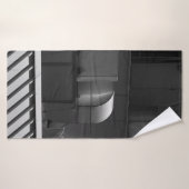 GRAY SCHALE FOTO VAN EEN TREIN BADHANDDOEK (Badhanddoek)