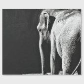 GRAY SCHALE FOTO VAN ELEPHANT CADEAUPAPIER (Vlak)