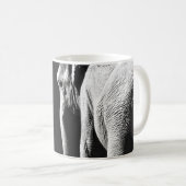 GRAY SCHALE FOTO VAN ELEPHANT KOFFIEMOK (Voorkant rechts)
