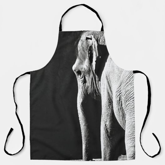 GRAY SCHALE FOTO VAN ELEPHANT SCHORT (Voorkant)