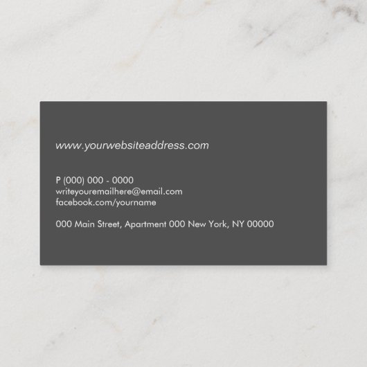 Gray Scheme Mind Science Human Head Visitekaartje (Achterkant)